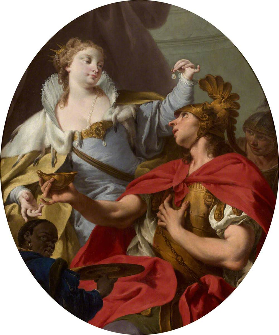 Cleopatra och pärlan - Giovanni Battista Pittoni