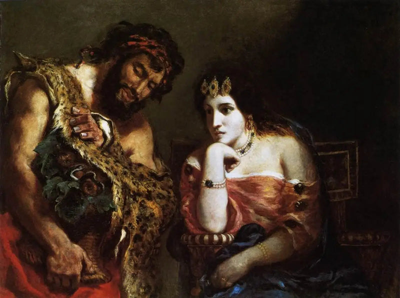 Kleopatra och bonden - Eugène Delacroix