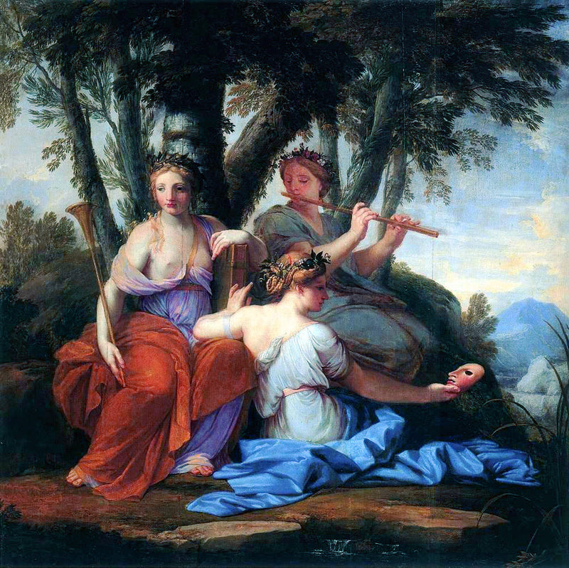Clio, Euterpe och Thalie - Eustache Le Sueur