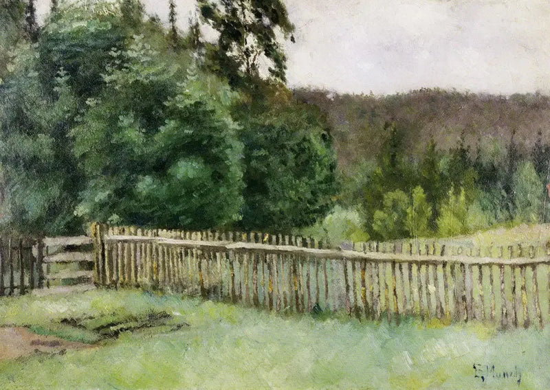 Stängsel i skogen - Edvard Munch