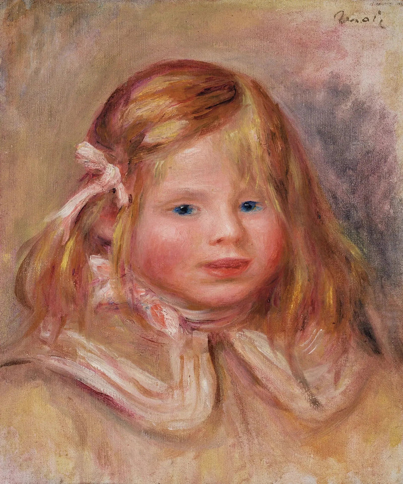 Coco med det rosa bandet - Pierre-Auguste Renoir