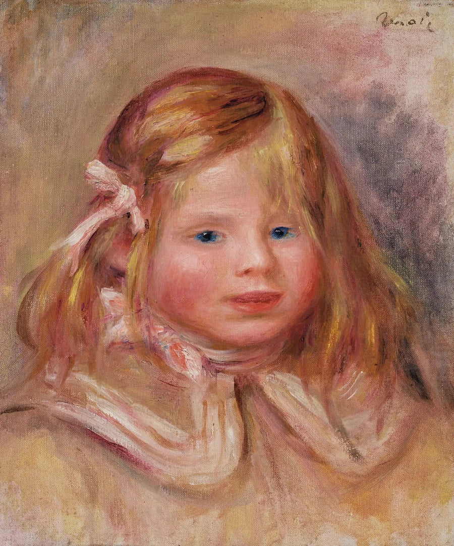 Coco med det rosa bandet - Pierre-Auguste Renoir