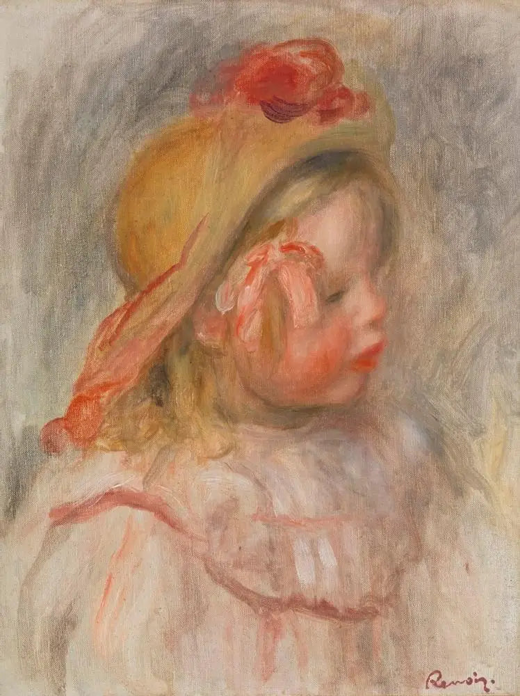 Coco i halmhatt - Pierre-Auguste Renoir