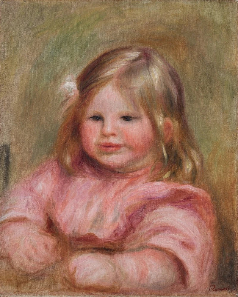 Coco på en rosa bakgrund - Pierre-Auguste Renoir