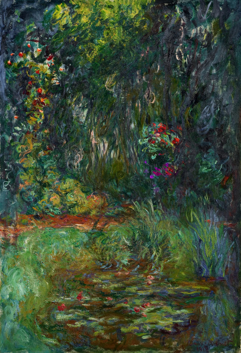 Näckrosdammen hörn - Claude Monet
