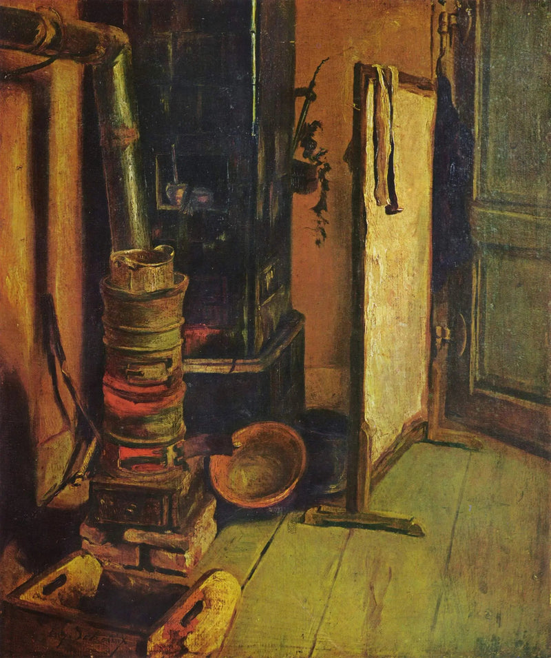 Ateljéhörna. Kaminen - Eugène Delacroix