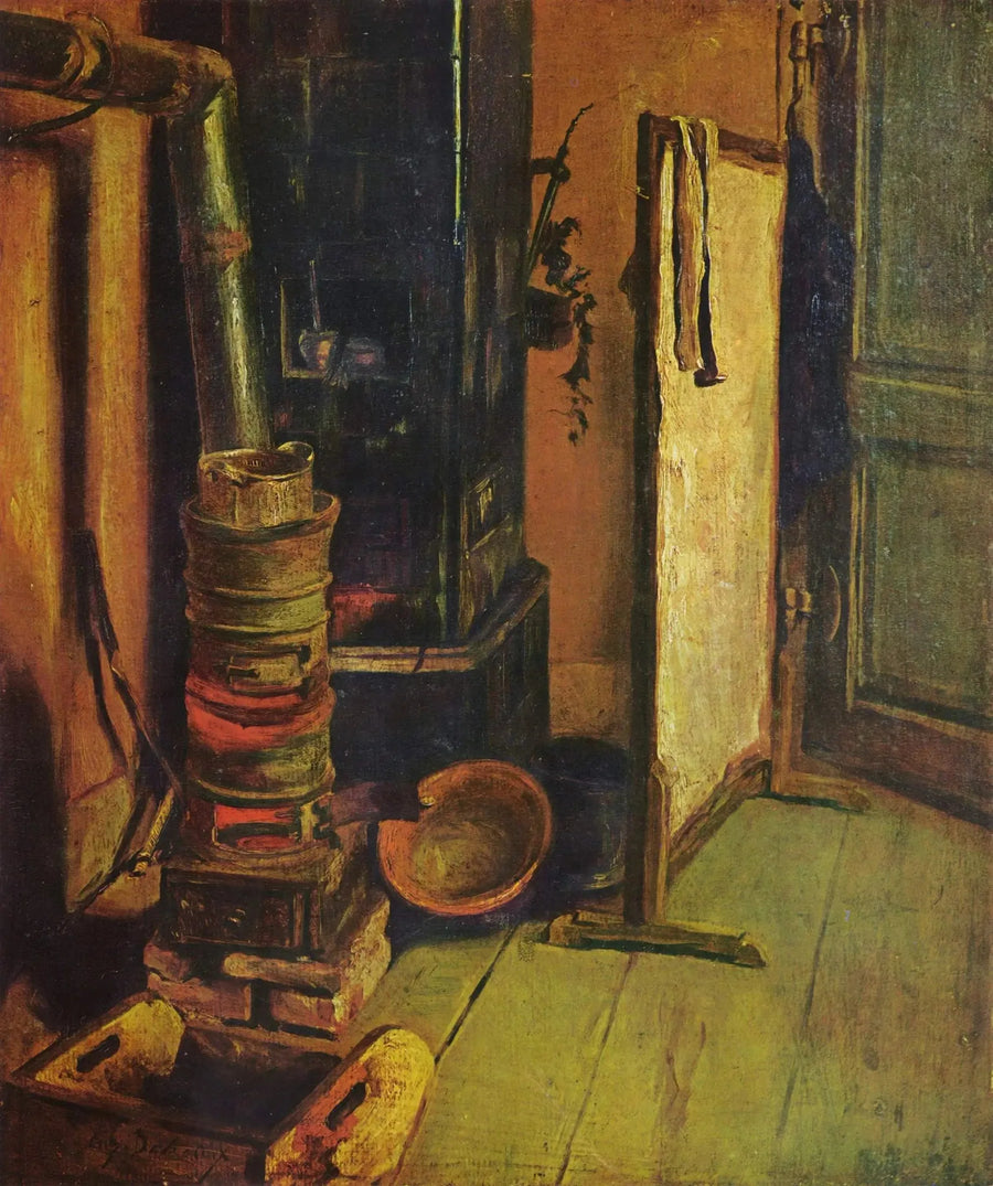 Ateljéhörna. Kaminen - Eugène Delacroix