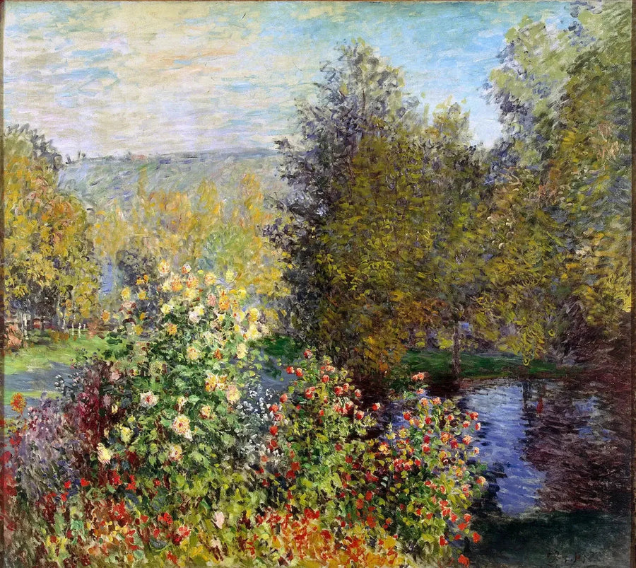 Trädgårdshörna i Montgeron W418 - Claude Monet