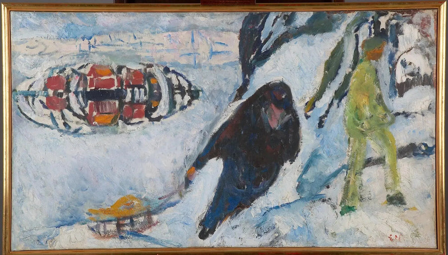 Kulle med släde - Edvard Munch