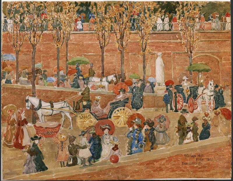 Pincio-berget, Rom - Maurice Prendergast