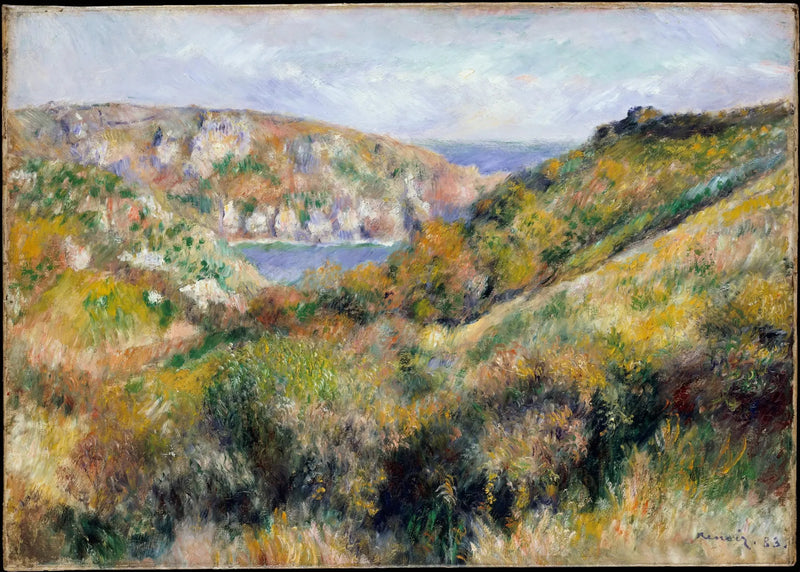 Kullarna runt Moulin Huet-bukten, Guernsey - Pierre-Auguste Renoir