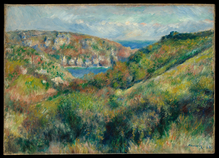 Kullarna runt Moulin Huet-bukten, Guernsey - Pierre-Auguste Renoir