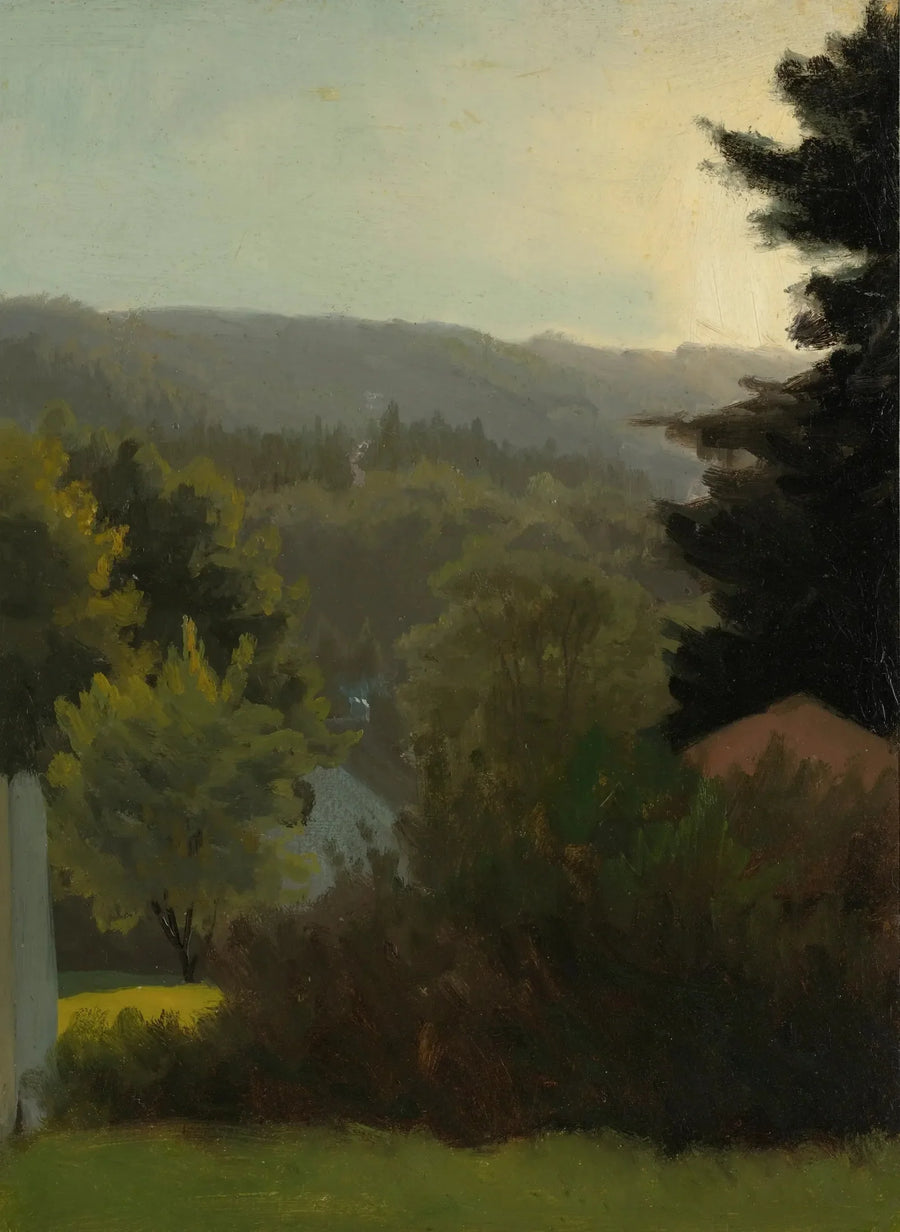 Skogsklädda kullar - Albert Bierstadt