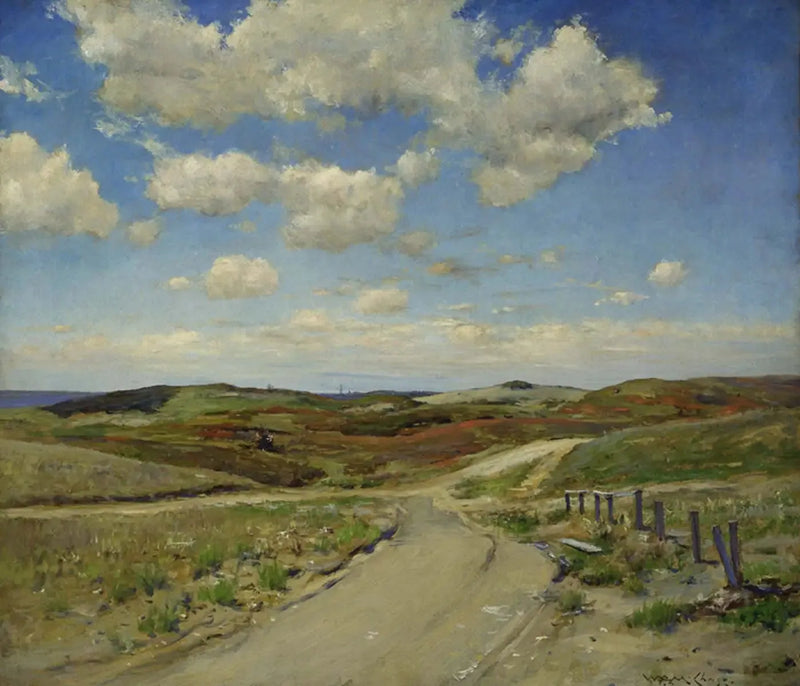 Shinnecock-bergen - William Merritt Chase