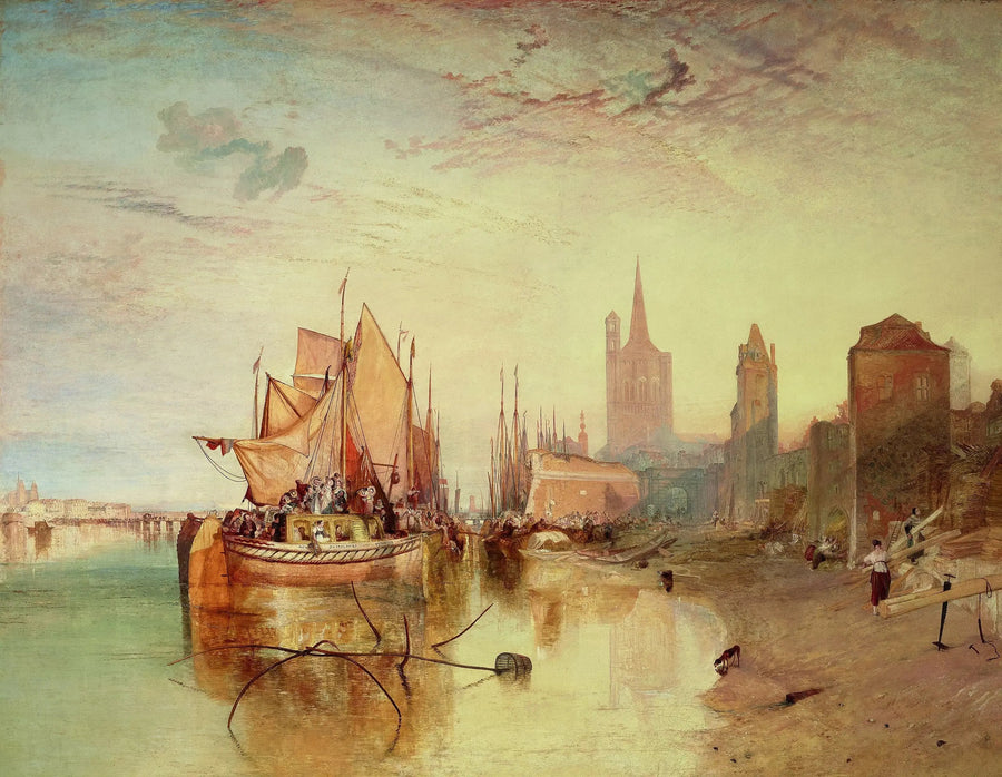 Köln: Ankomsten av en paketbåt: Kväll - J. M. W. Turner
