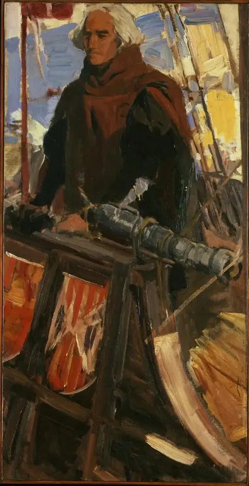 Kolumbus lämnar Palos (Vid Gunwhale, med Falconet) - Joaquín Sorolla