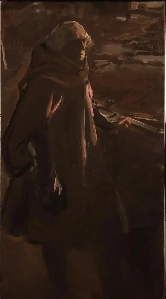 Kolumbus lämnar Palos (natt, högerprofil) - Joaquín Sorolla