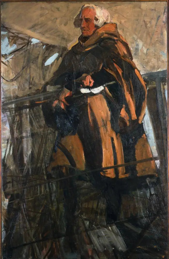 Kolumbus lämnar Palos (profil till vänster) - Joaquín Sorolla