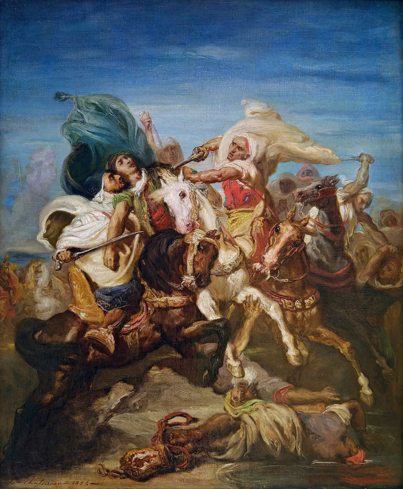 Kamp mellan arabiska ryttare - Théodore Chassériau