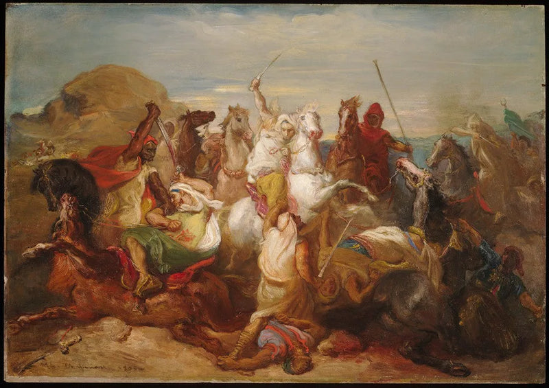 kamp mellan arabiska ryttare - Théodore Chassériau