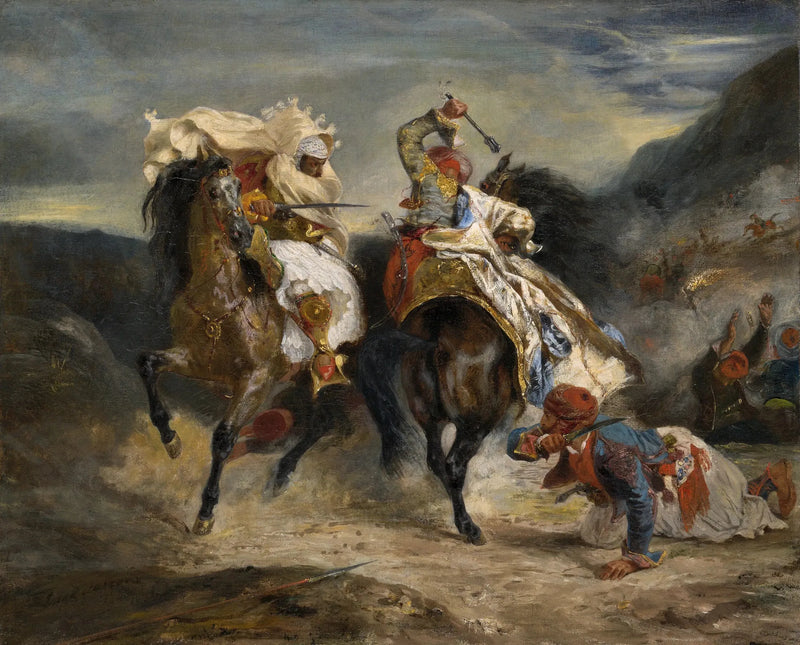 Slaget mellan Giaour och Hassan - Eugène Delacroix