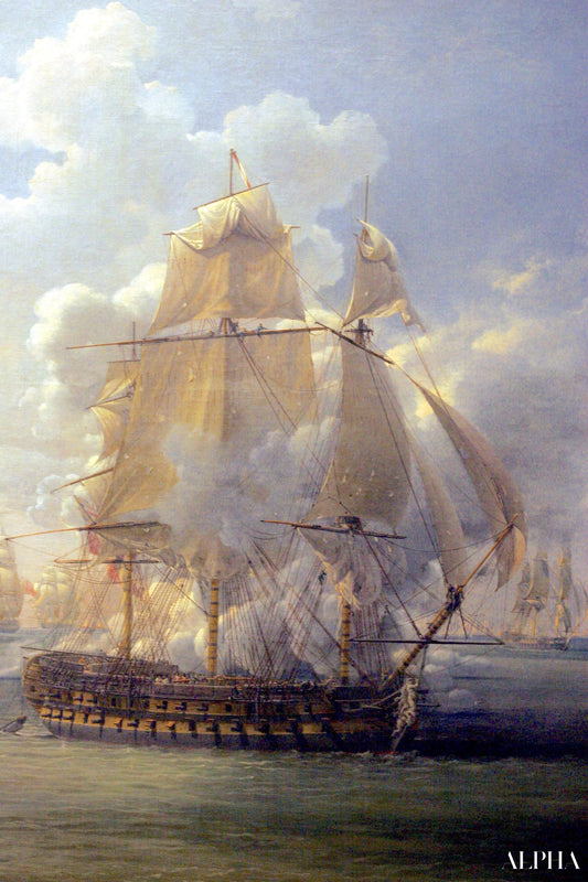 Combat du Pursuer contre l'Hercule, 1803 - Louis Philippe Crepin - Reproductions de tableaux et peintures haut de gamme