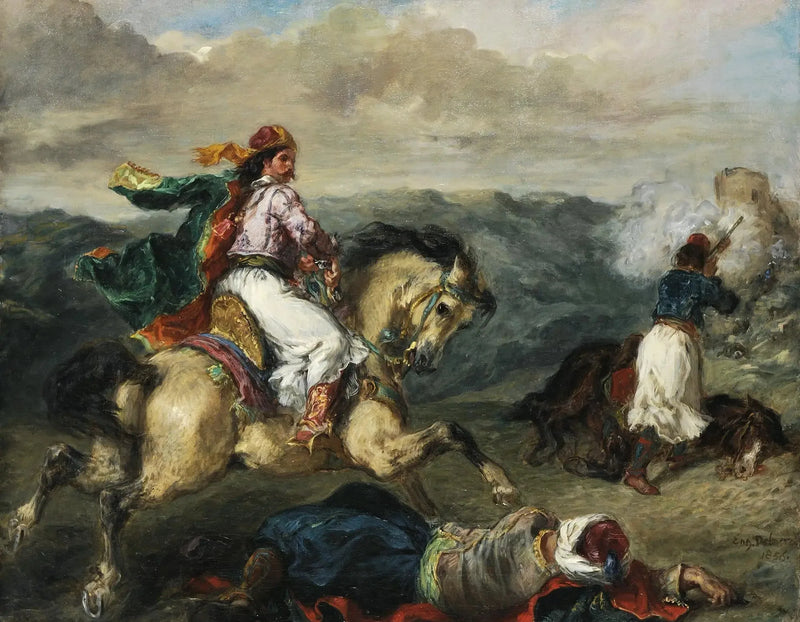 Strid mellan greker och turkar - Eugène Delacroix