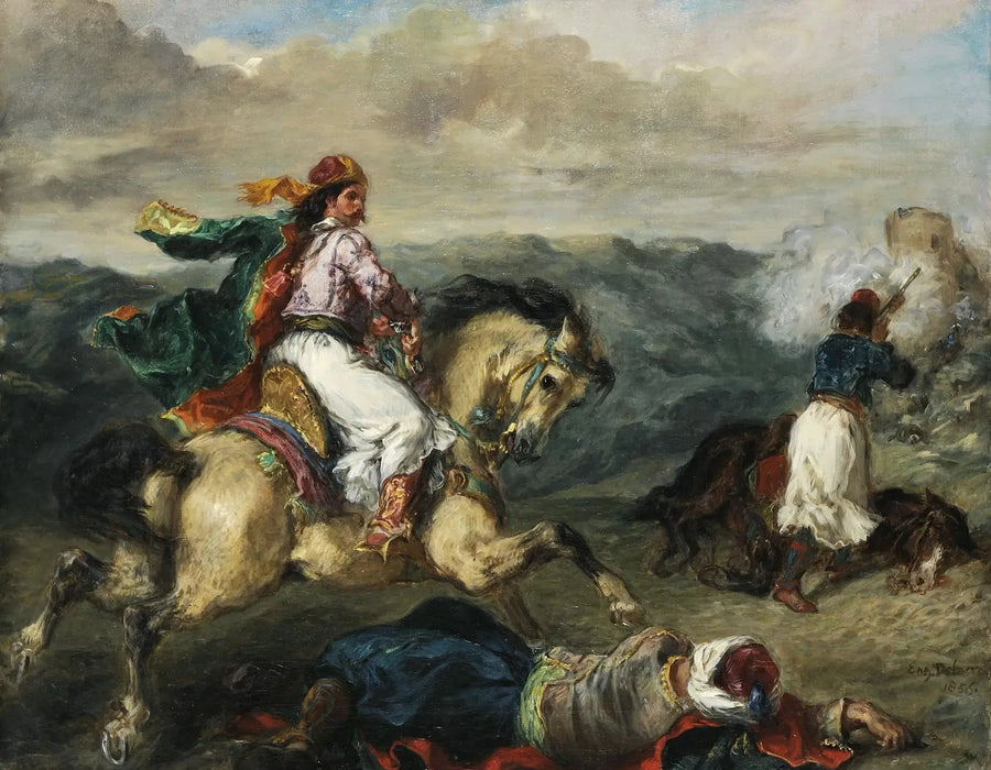 Strid mellan greker och turkar - Eugène Delacroix