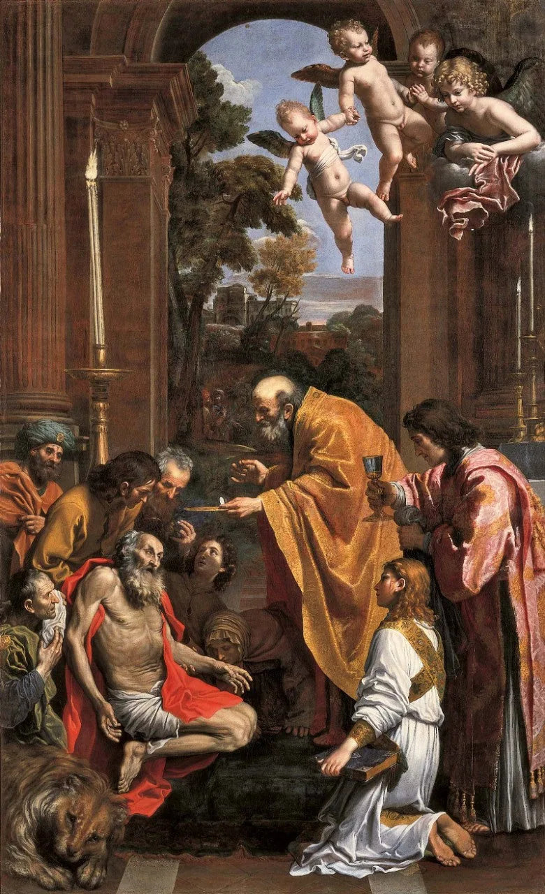 Kommunionen av helige Jerome - Domenichino