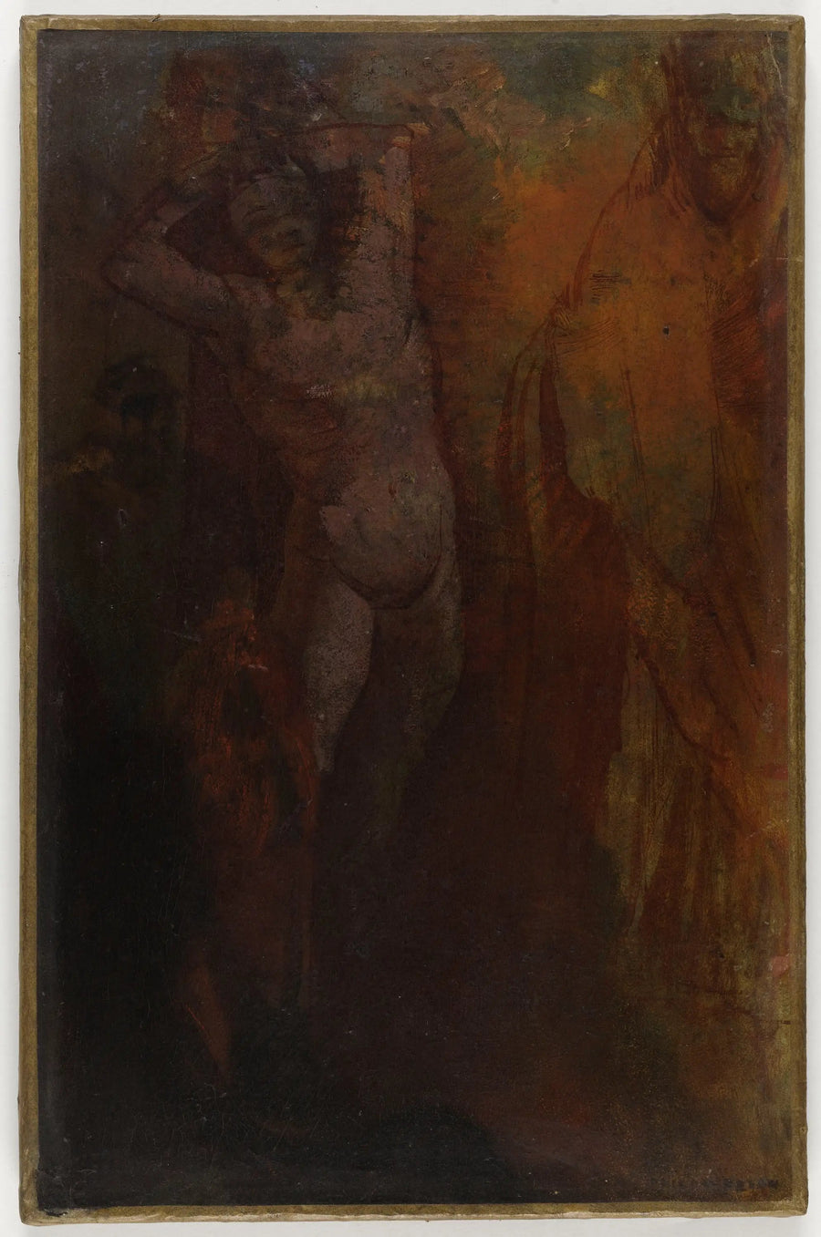 Komposition med tre figurer (Flogging?) - Odilon Redon