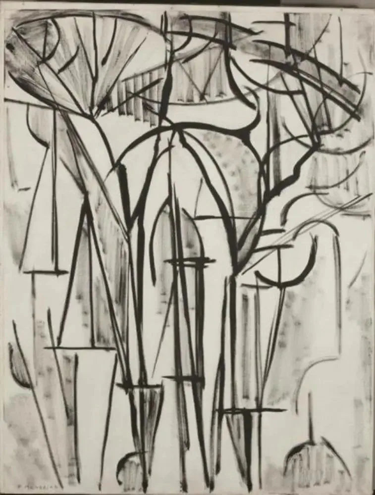 Komposition träd 1 (ofullständig) - Piet Mondrian