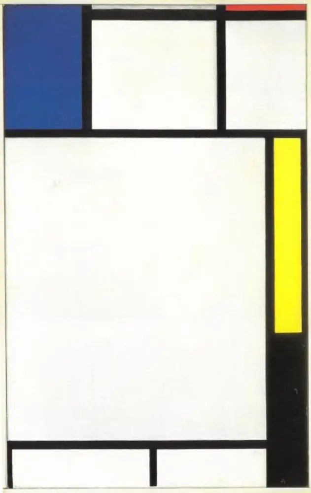 Komposition med blått, rött, gult och svart - Piet Mondrian