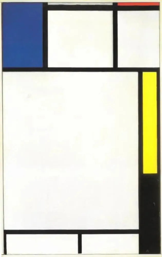 Komposition med blått, rött, gult och svart - Piet Mondrian