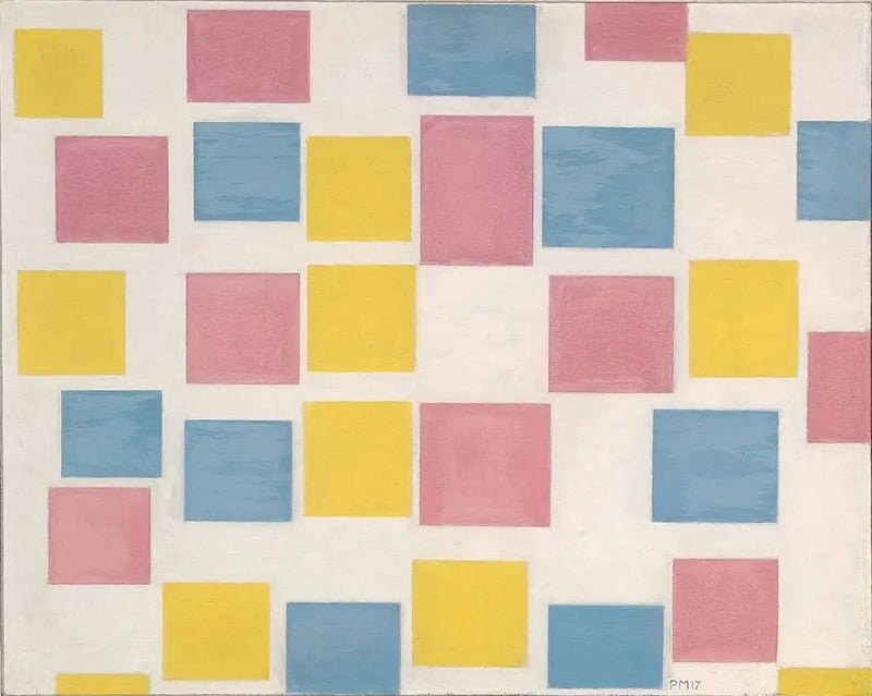 Komposition med färgfält - Piet Mondrian