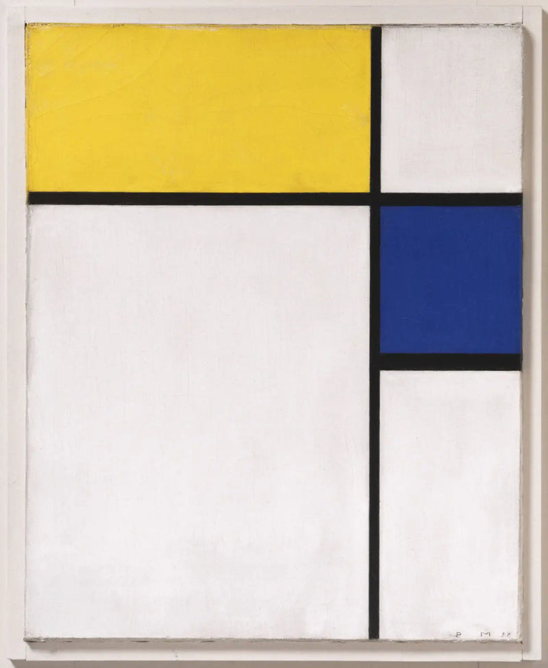 Komposition med blått och gult - Piet Mondrian