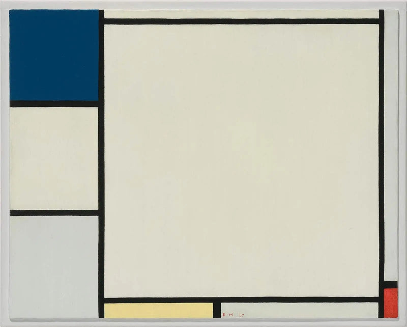 Komposition med blått, gult och rött - Piet Mondrian