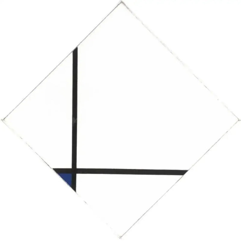 Komposition med blått - Piet Mondrian