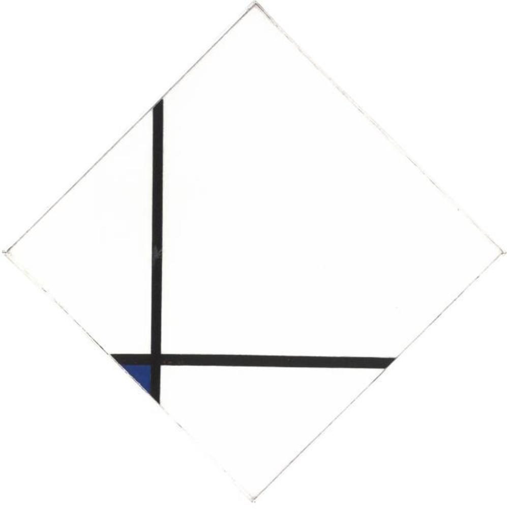 Reproduction du tableau « Composition avec du bleu - Piet Mondrian » par Alpha Reproduction en peinture à l’huile