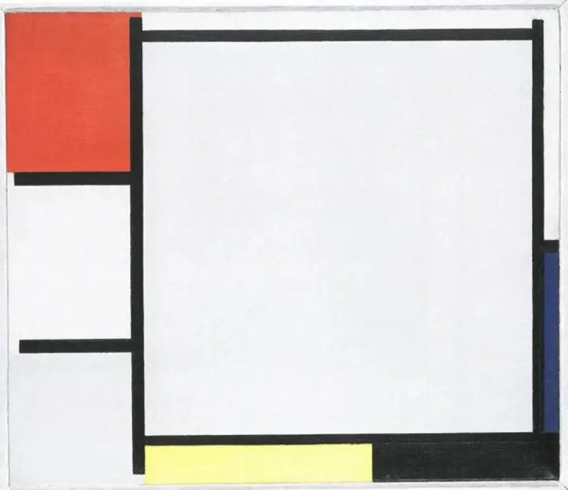Komposition med röd, blå, gul, svart och grå - Piet Mondrian