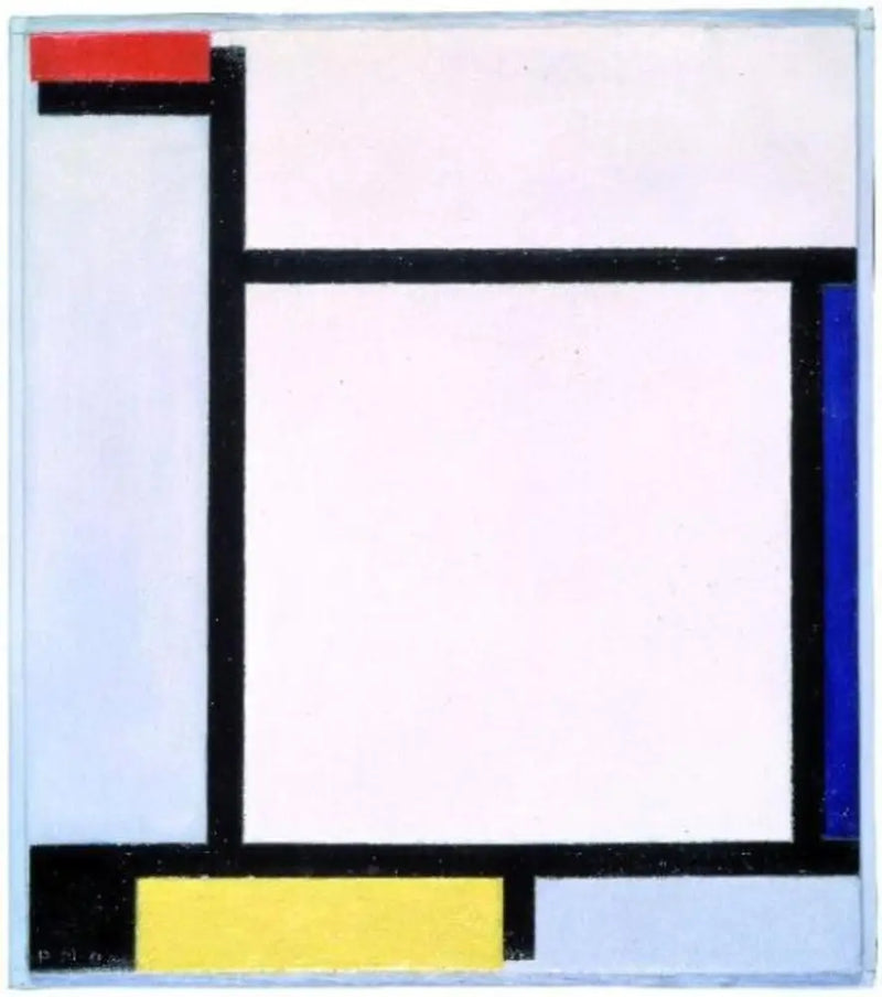 Komposition med röd, blå, svart, gul och grå - Piet Mondrian