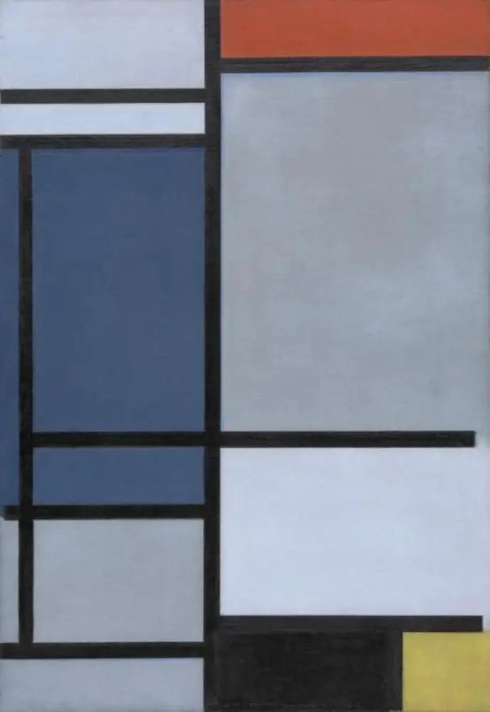 Komposition med röd, blå, svart, gul och grå - Piet Mondrian
