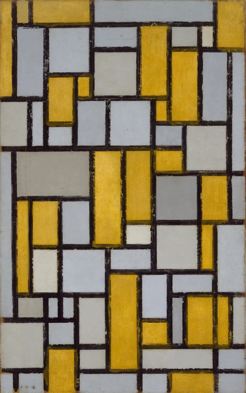 Komposition med rutnät 1 - Piet Mondrian