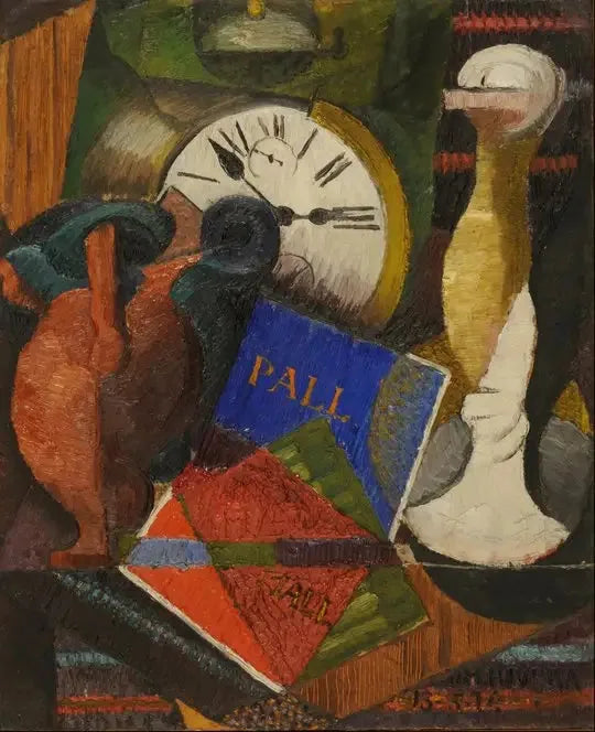 Komposition med klocka - Diego Rivera