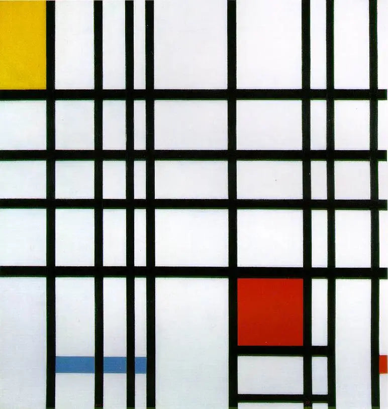 Komposition med gult, blått och rött - Piet Mondrian