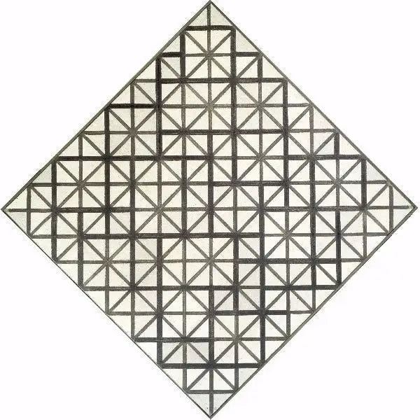 Komposition med grå linjer - Piet Mondrian