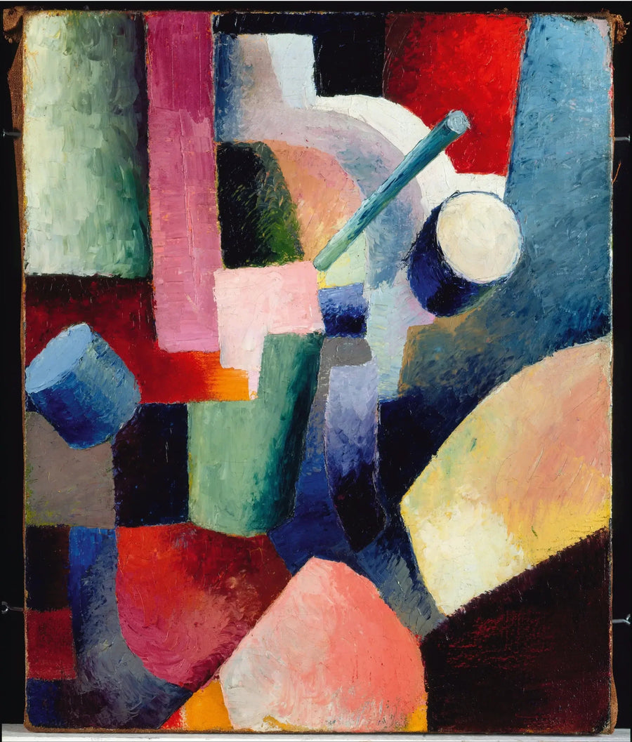 Färgglad komposition av former - August Macke