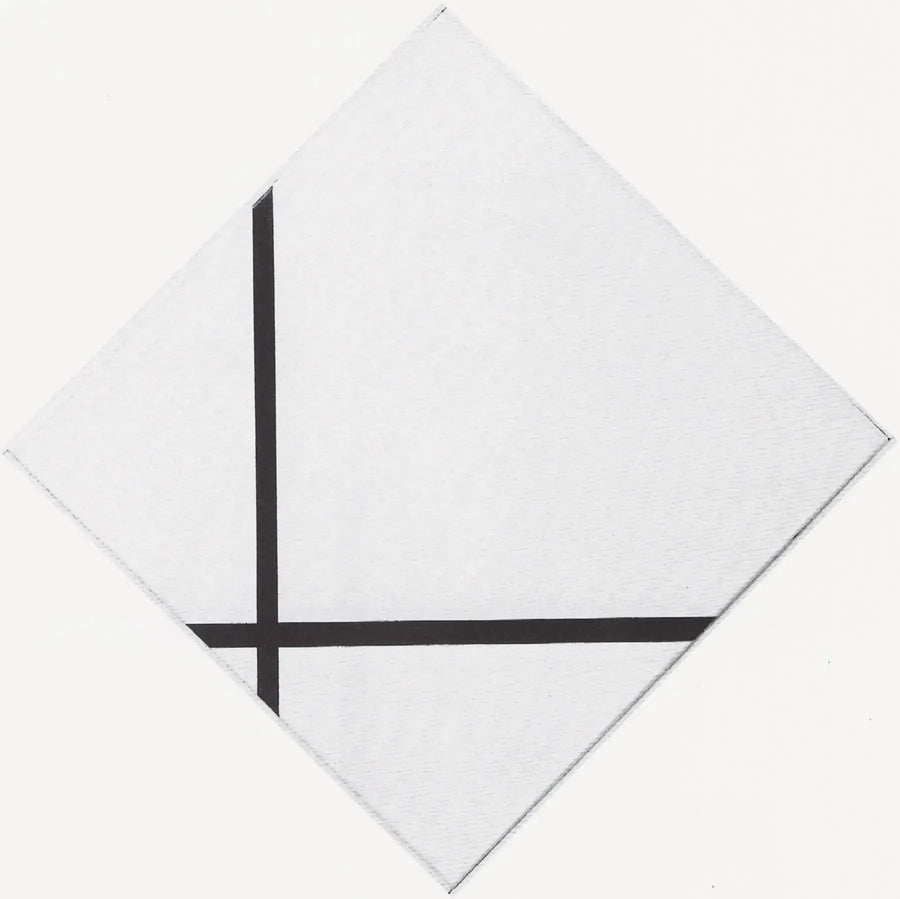 Rombisk komposition med två linjer - Piet Mondrian