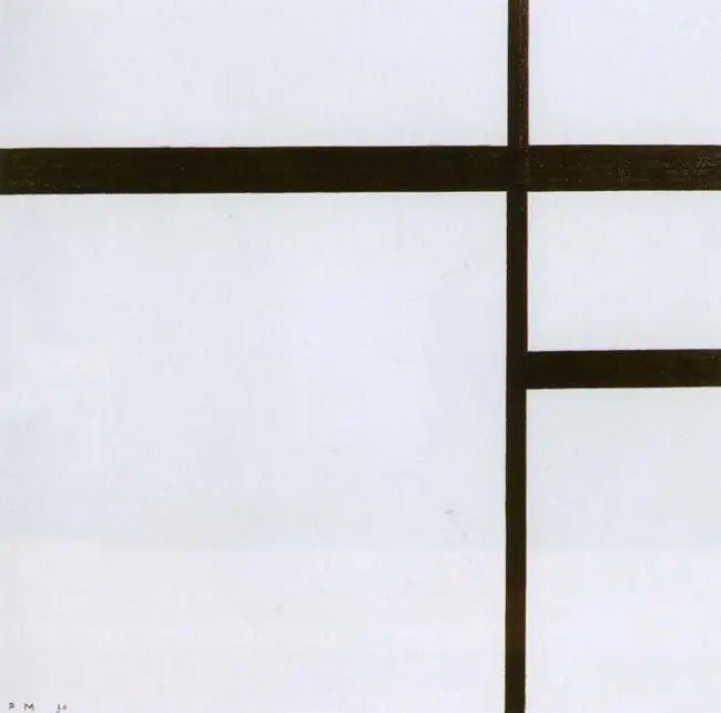 Komposition i svart och vitt II - Piet Mondrian