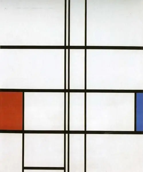 Komposition i vitt, rött och blått - Piet Mondrian