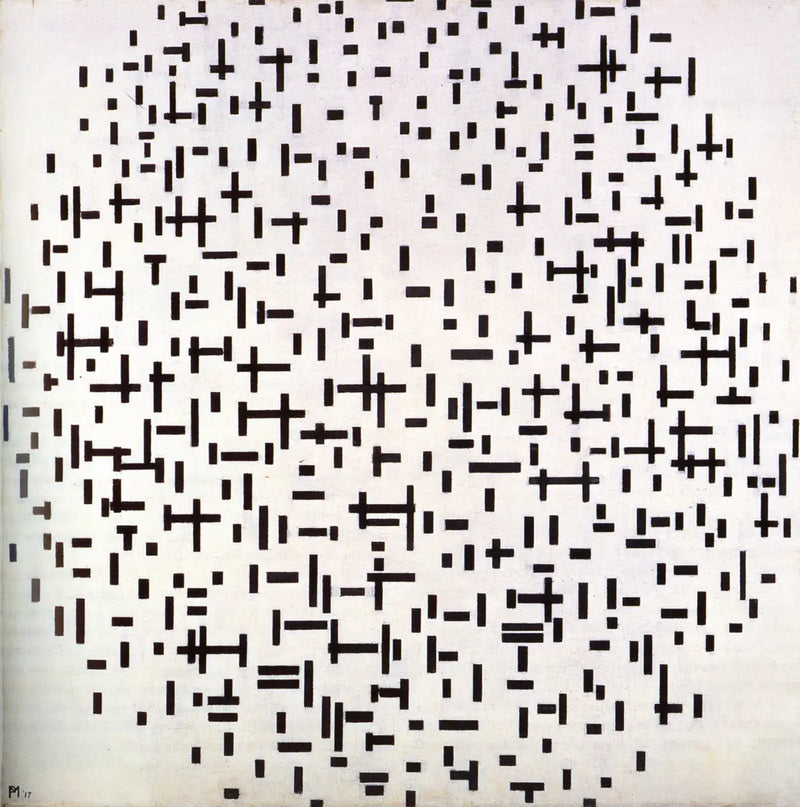 Komposition i linje, andra tillståndet - Piet Mondrian